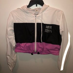 Babygirl crop jacket/windbreaker.